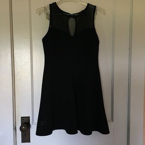 Black Peakaboo Mesh Dress